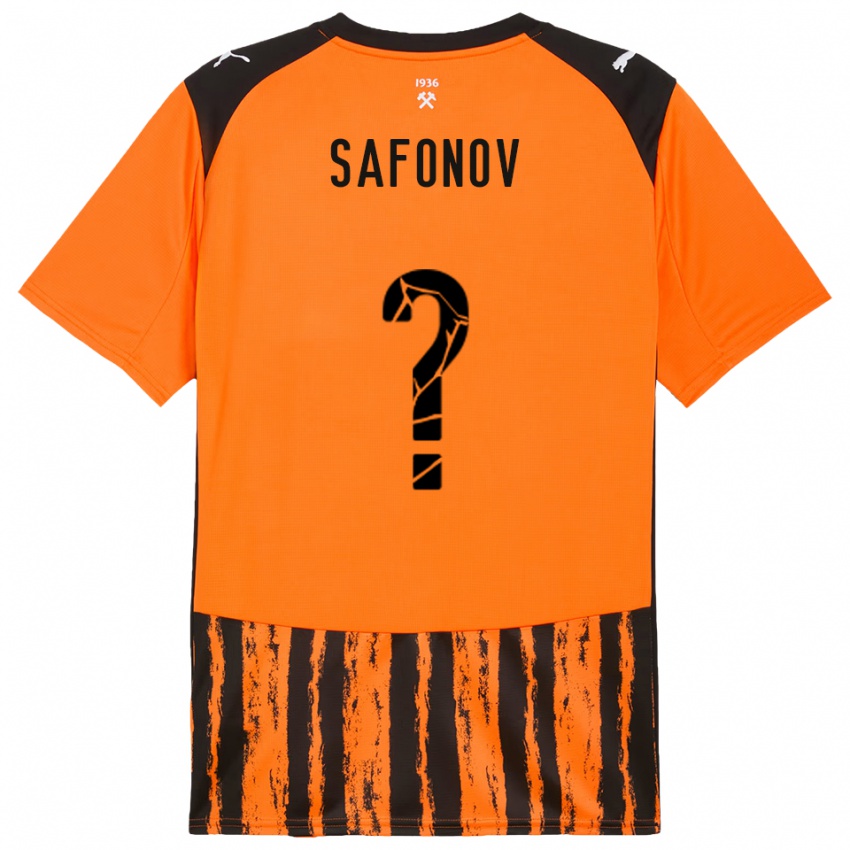 נשים Arseniy Safonov #0 כתום שחור ג'רזי ביתית 2025/26 חולצה קצרה