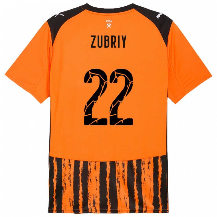 נשים Artem Zubriy #22 כתום שחור ג'רזי ביתית 2025/26 חולצה קצרה