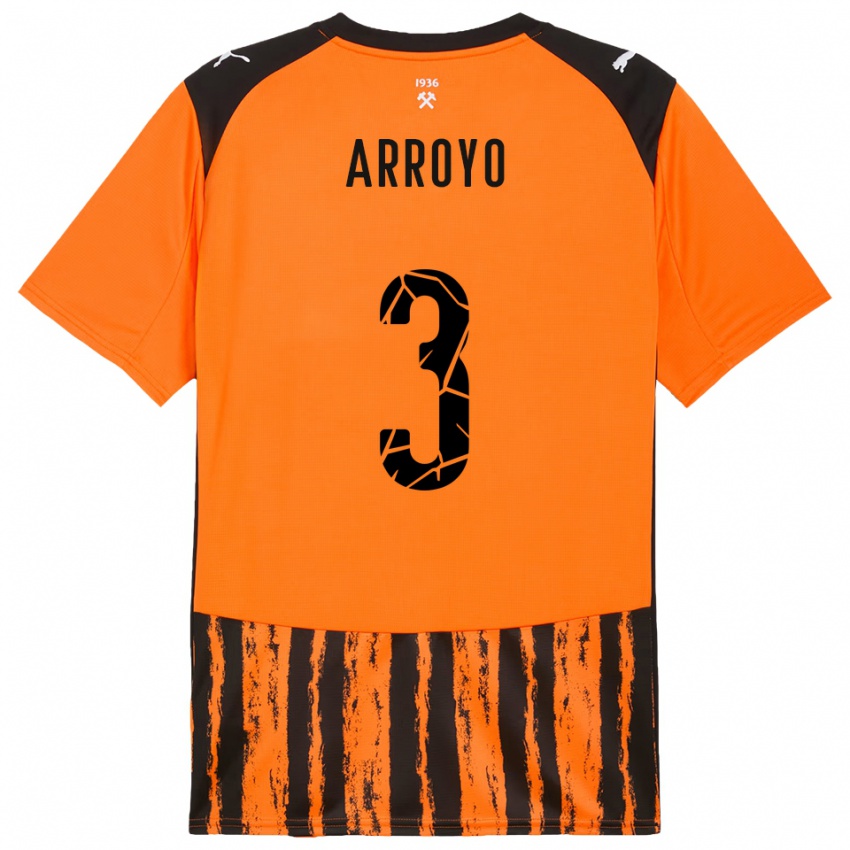 נשים Diego Arroyo #3 כתום שחור ג'רזי ביתית 2025/26 חולצה קצרה