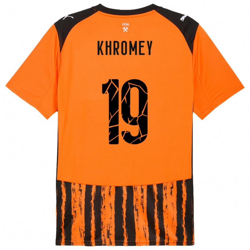 נשים Mykhaylo Khromey #19 כתום שחור ג'רזי ביתית 2025/26 חולצה קצרה