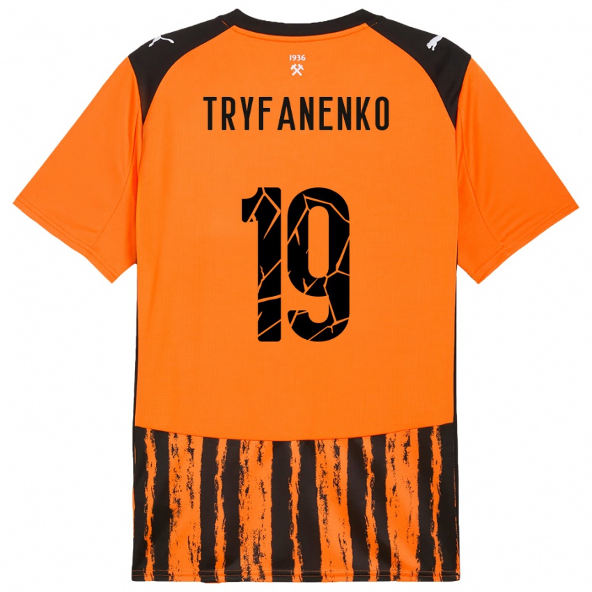 נשים Bogdan Tryfanenko #19 כתום שחור ג'רזי ביתית 2025/26 חולצה קצרה