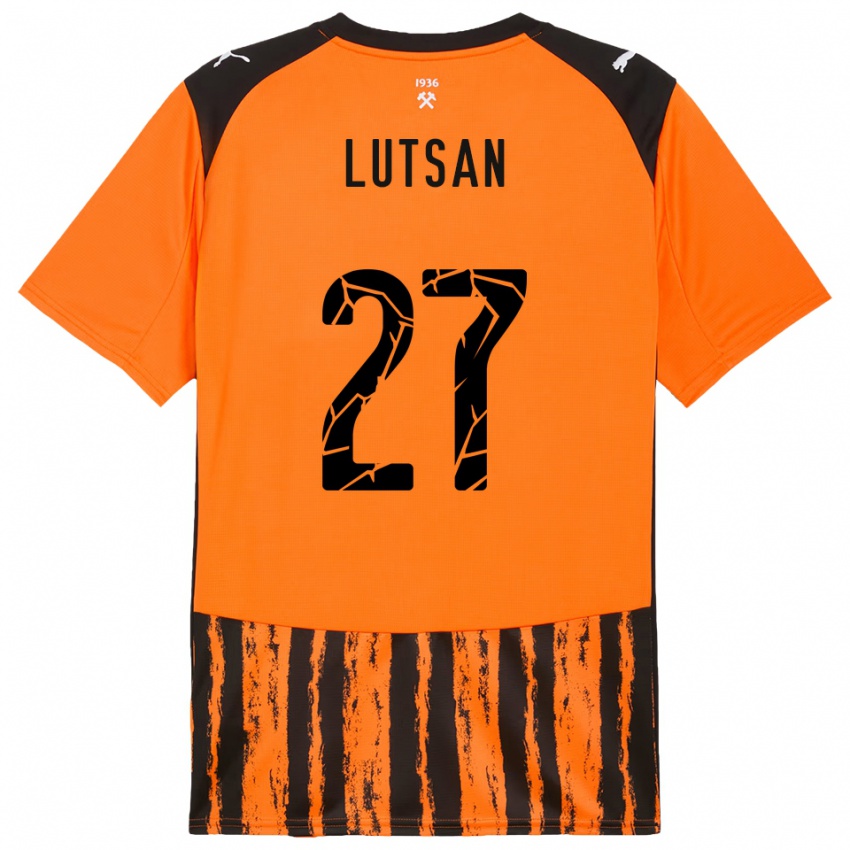 נשים Sofiia Lutsan #27 כתום שחור ג'רזי ביתית 2025/26 חולצה קצרה