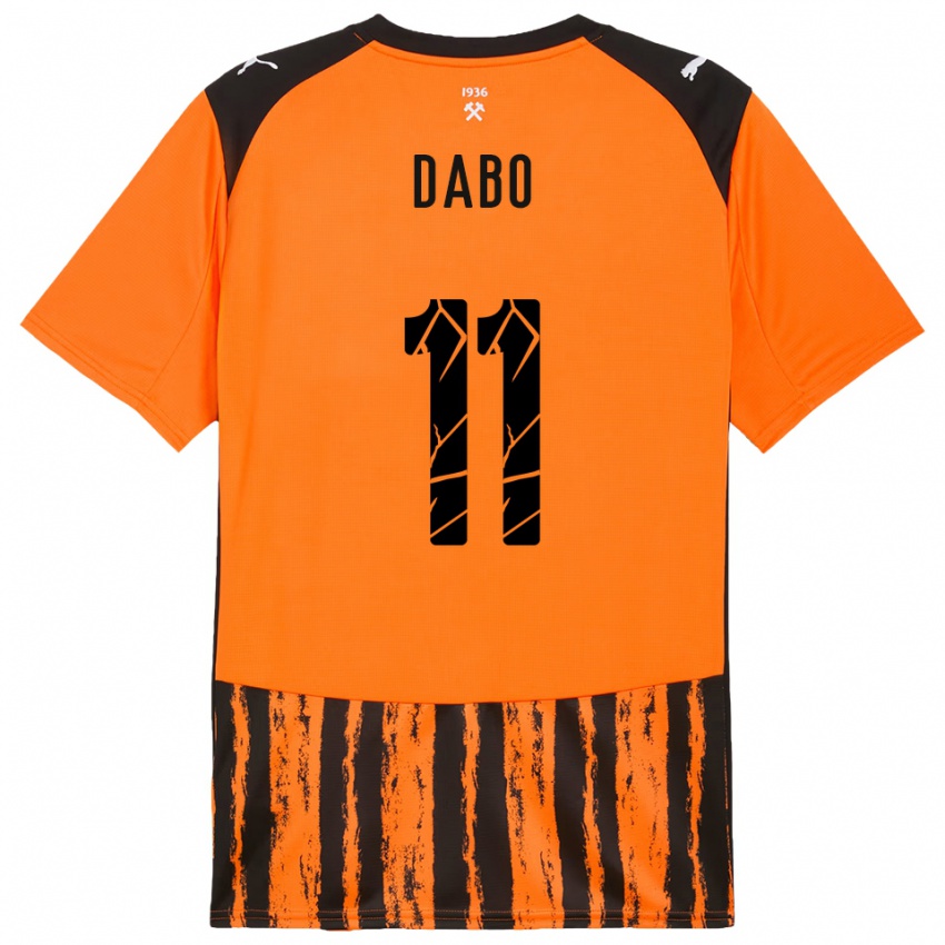 נשים איברהימה דאבו #11 כתום שחור ג'רזי ביתית 2025/26 חולצה קצרה