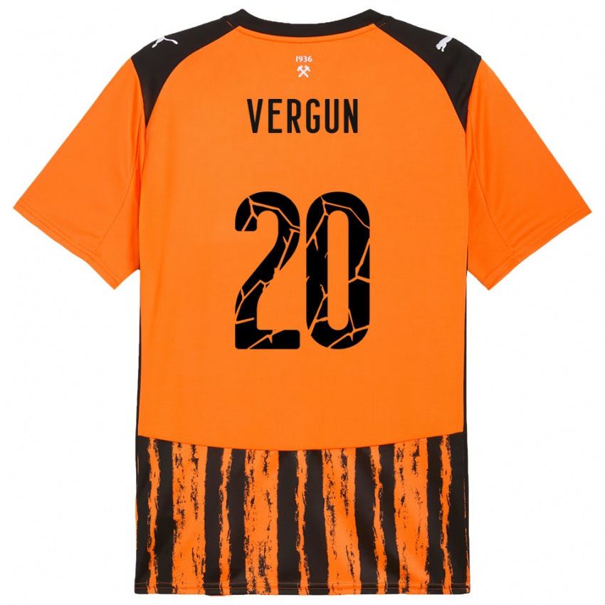 נשים Ivan Vergun #20 כתום שחור ג'רזי ביתית 2025/26 חולצה קצרה