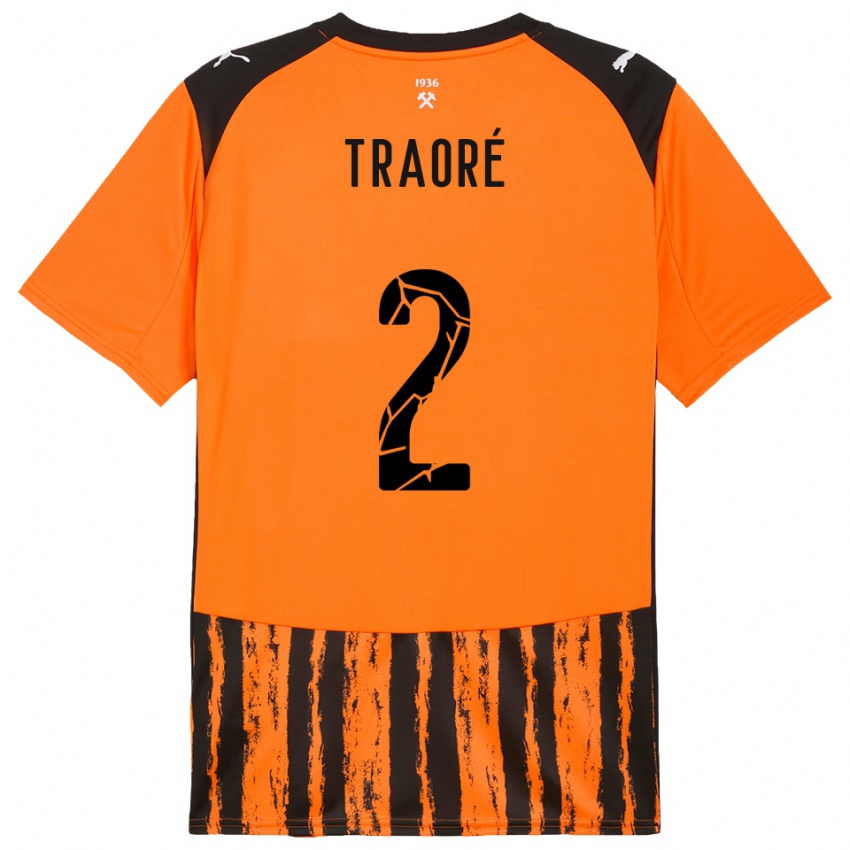 נשים לאסינה טראורה #2 כתום שחור ג'רזי ביתית 2025/26 חולצה קצרה