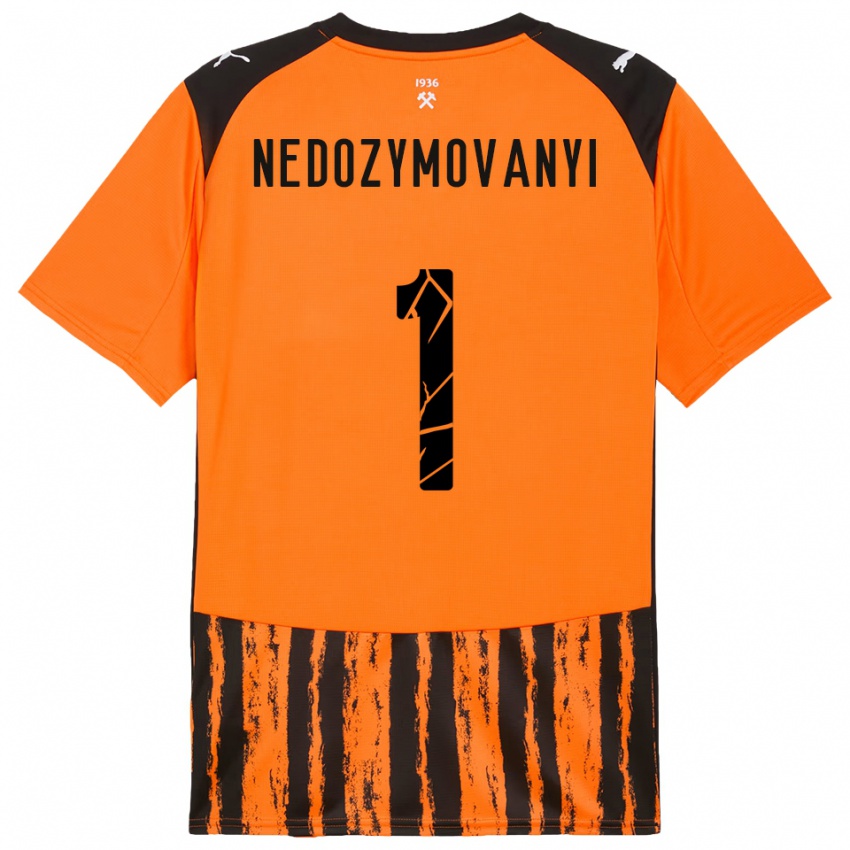 נשים Artem Nedozymovanyi #1 כתום שחור ג'רזי ביתית 2025/26 חולצה קצרה