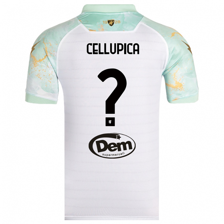 נשים Riccardo Cellupica #0 לבן שחור הרחק ג'רזי 2025/26 חולצה קצרה