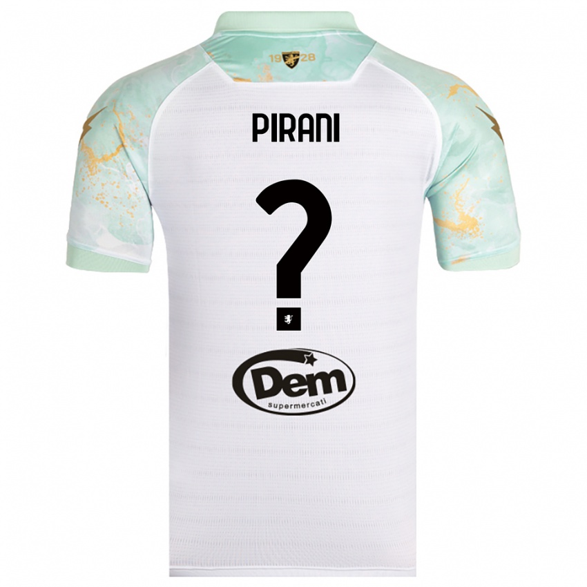 נשים Simone Pirani #0 לבן שחור הרחק ג'רזי 2025/26 חולצה קצרה