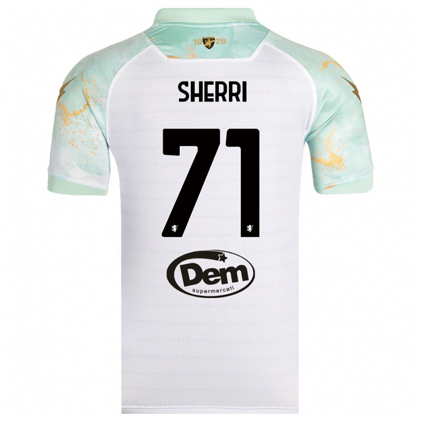 נשים אלן שרי #71 לבן שחור הרחק ג'רזי 2025/26 חולצה קצרה