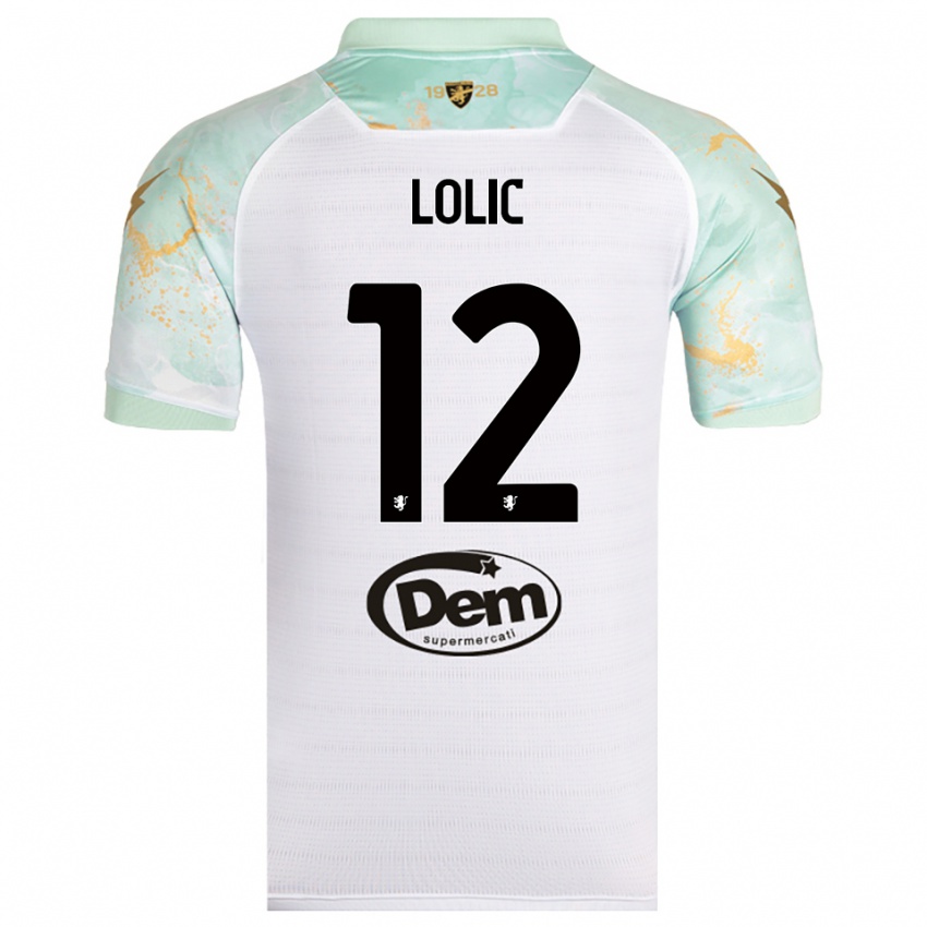 נשים אלדין לוליץ׳ #12 לבן שחור הרחק ג'רזי 2025/26 חולצה קצרה