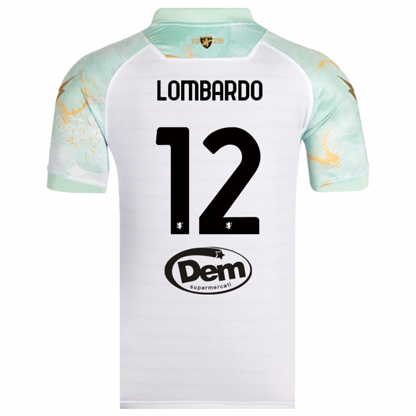 נשים Alessandro Lombardo #12 לבן שחור הרחק ג'רזי 2025/26 חולצה קצרה