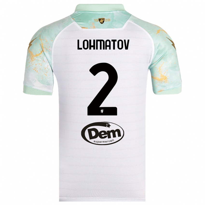 נשים אלכסנדר לוהמטוב #2 לבן שחור הרחק ג'רזי 2025/26 חולצה קצרה