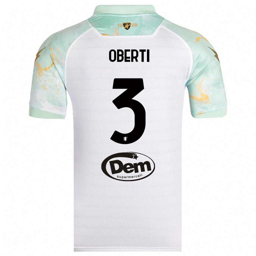 נשים Matteo Oberti #3 לבן שחור הרחק ג'רזי 2025/26 חולצה קצרה