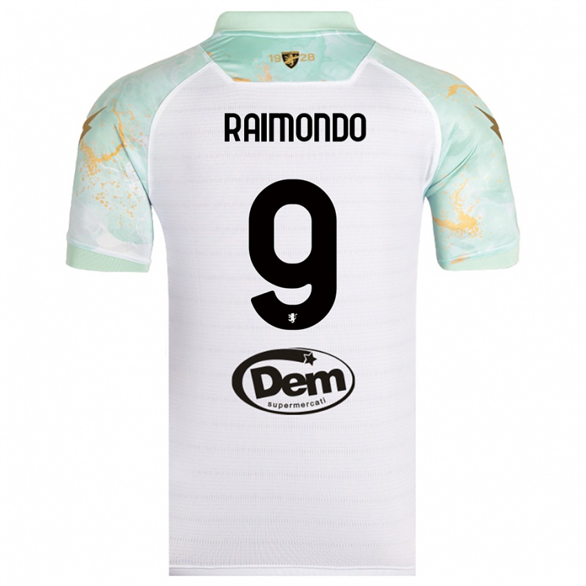 נשים אנטוניו ריימונדו #9 לבן שחור הרחק ג'רזי 2025/26 חולצה קצרה