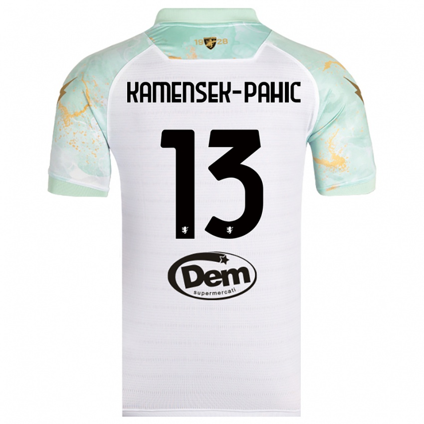 נשים Matjaz Kamensek-Pahic #13 לבן שחור הרחק ג'רזי 2025/26 חולצה קצרה