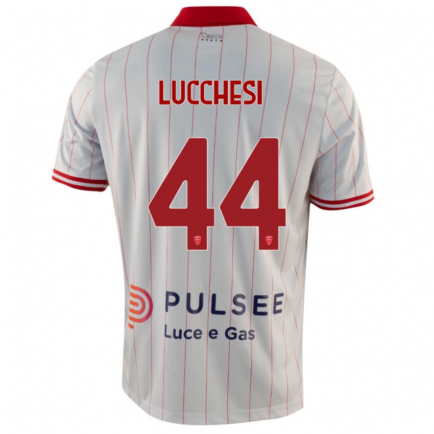 נשים לורנזו לוצ׳סי #44 לבן אדום כחול הרחק ג'רזי 2025/26 חולצה קצרה
