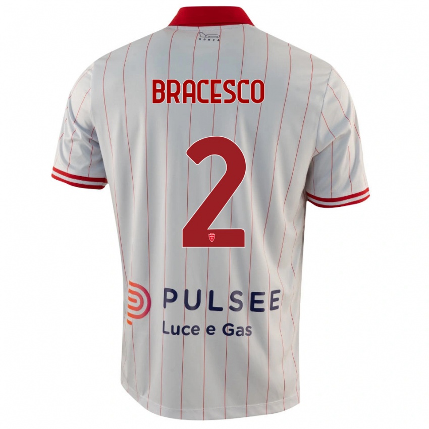 נשים Riccardo Bracesco #2 לבן אדום כחול הרחק ג'רזי 2025/26 חולצה קצרה