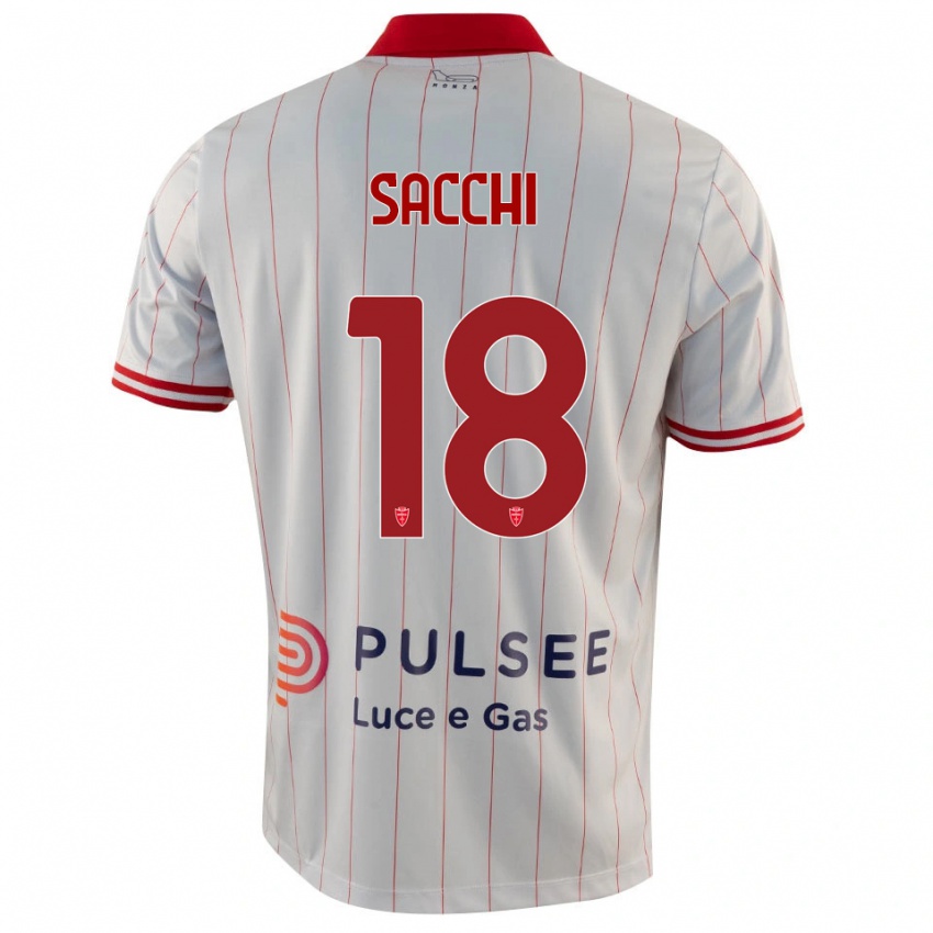 נשים Riccardo Sacchi #18 לבן אדום כחול הרחק ג'רזי 2025/26 חולצה קצרה