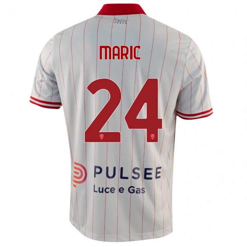 נשים מירקו מאריץ' #24 לבן אדום כחול הרחק ג'רזי 2025/26 חולצה קצרה