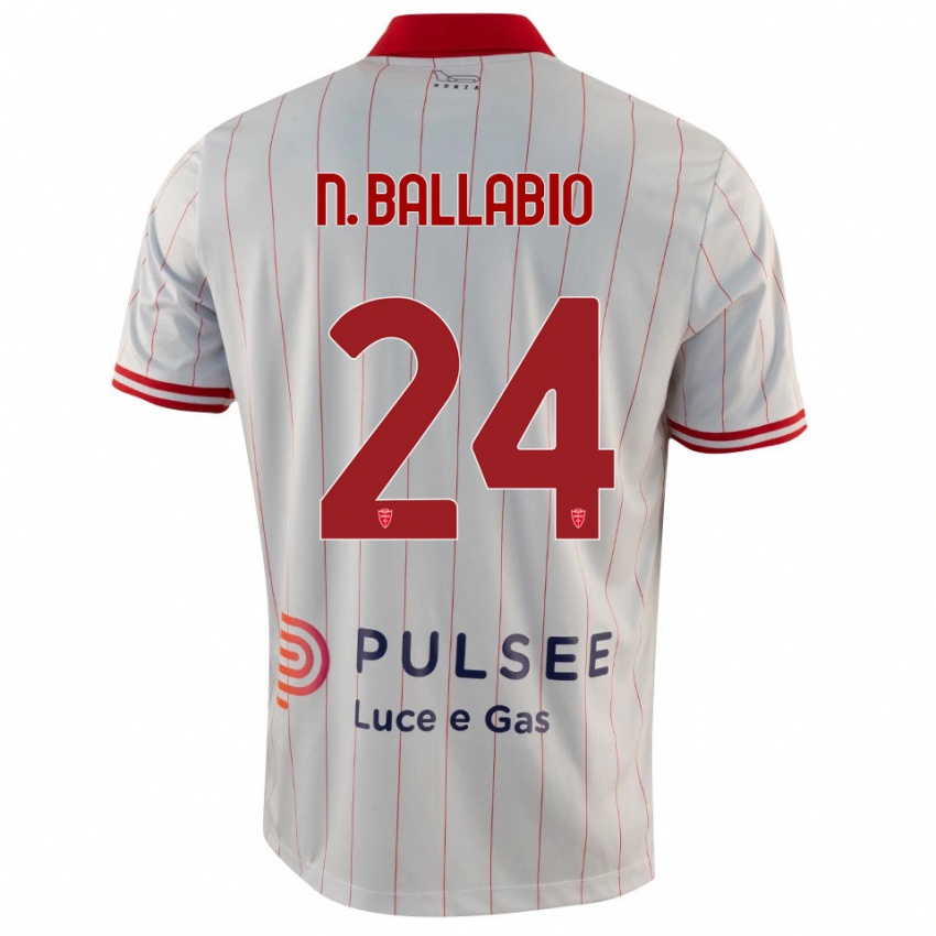 נשים Nicolò Ballabio #24 לבן אדום כחול הרחק ג'רזי 2025/26 חולצה קצרה