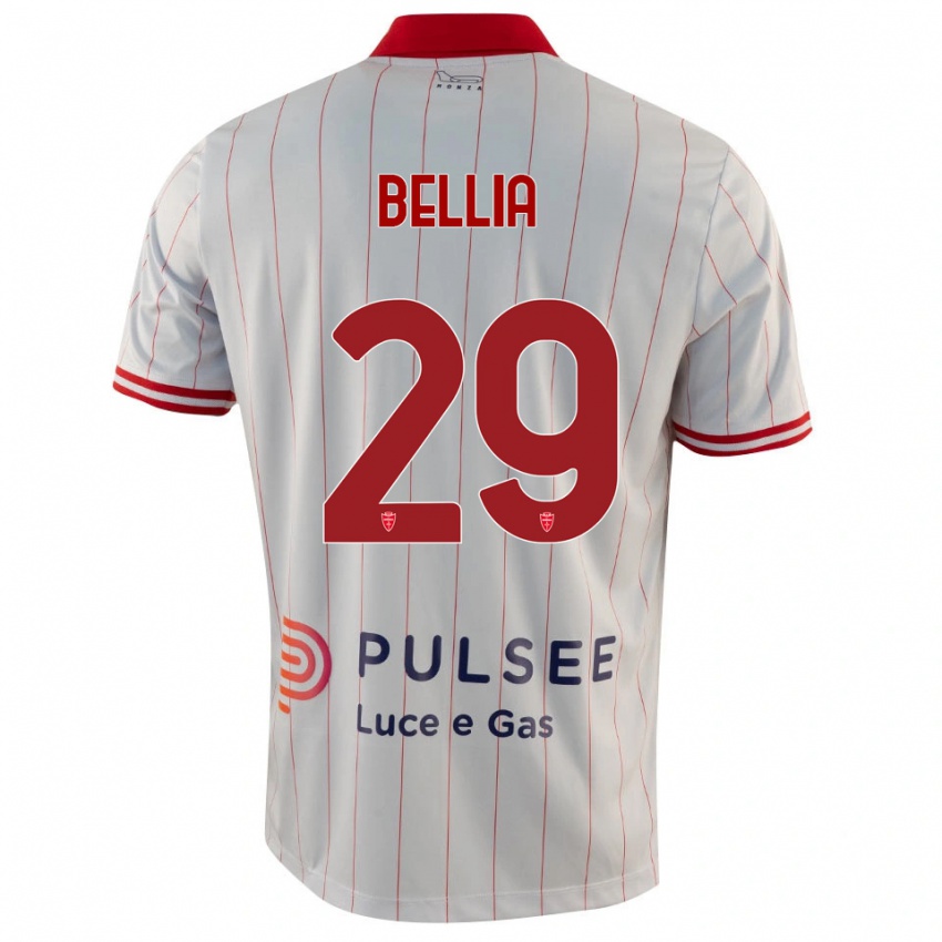 נשים Edoardo Bellia #29 לבן אדום כחול הרחק ג'רזי 2025/26 חולצה קצרה