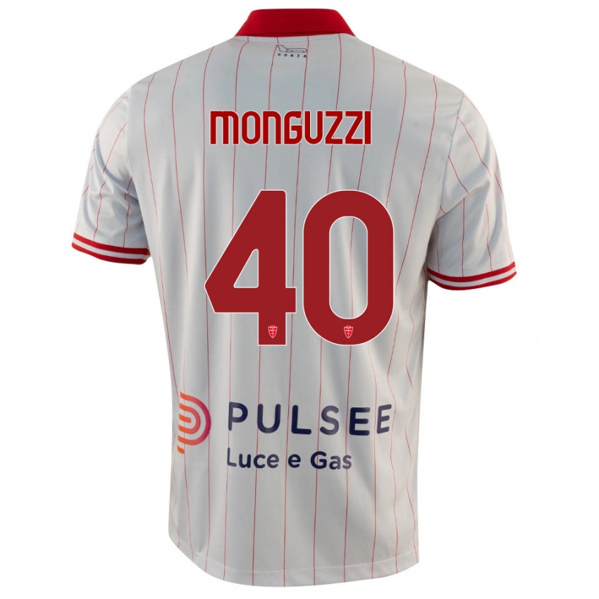 נשים Filippo Monguzzi #40 לבן אדום כחול הרחק ג'רזי 2025/26 חולצה קצרה