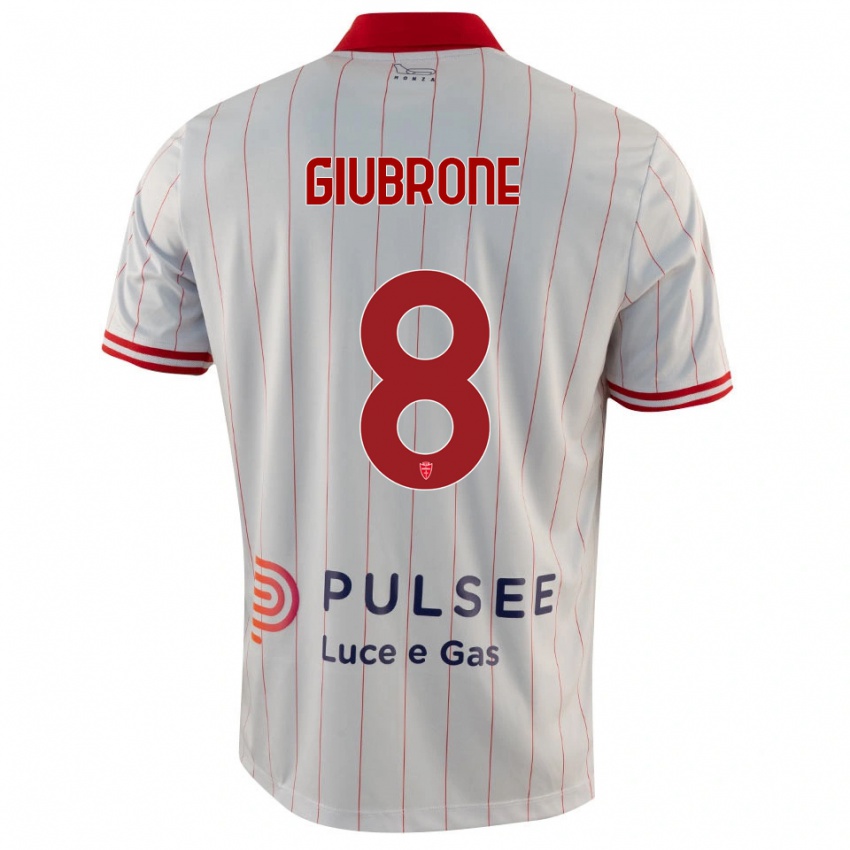 נשים מריו גיאברונה #8 לבן אדום כחול הרחק ג'רזי 2025/26 חולצה קצרה