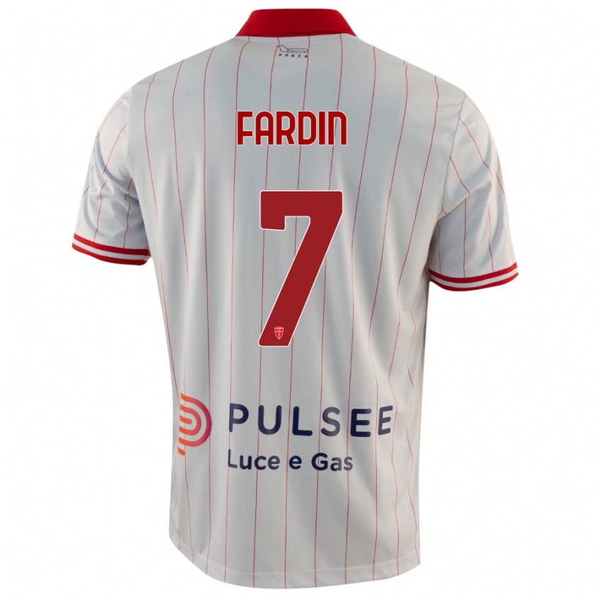 נשים Giulio Fardin #7 לבן אדום כחול הרחק ג'רזי 2025/26 חולצה קצרה