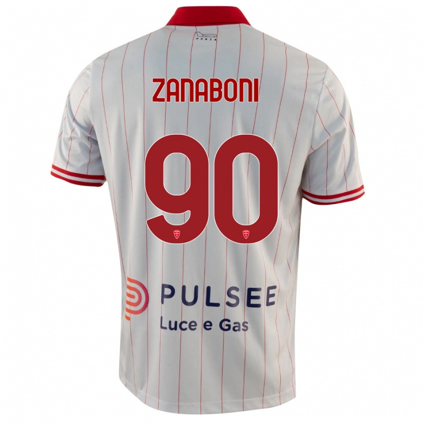 נשים עמנואלה זאנאבוני #90 לבן אדום כחול הרחק ג'רזי 2025/26 חולצה קצרה