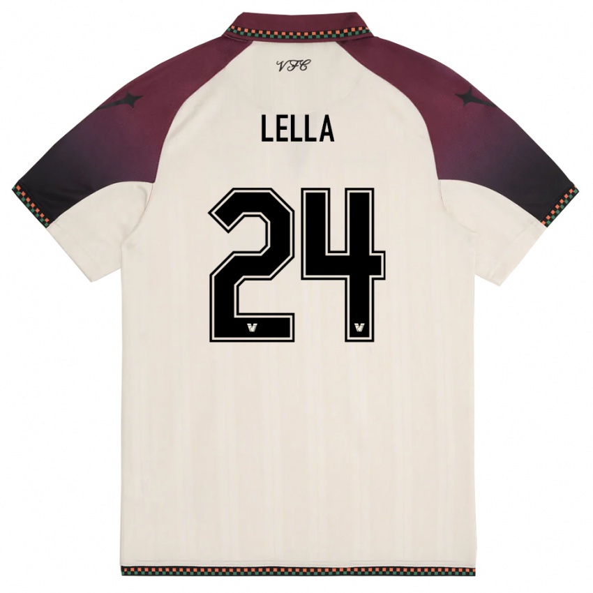 נשים נונזיו ללה #24 קרם בורדו הרחק ג'רזי 2025/26 חולצה קצרה