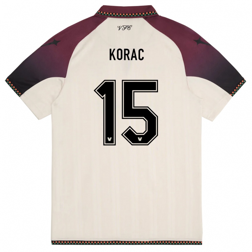 נשים סייד קוראץ׳ #15 קרם בורדו הרחק ג'רזי 2025/26 חולצה קצרה