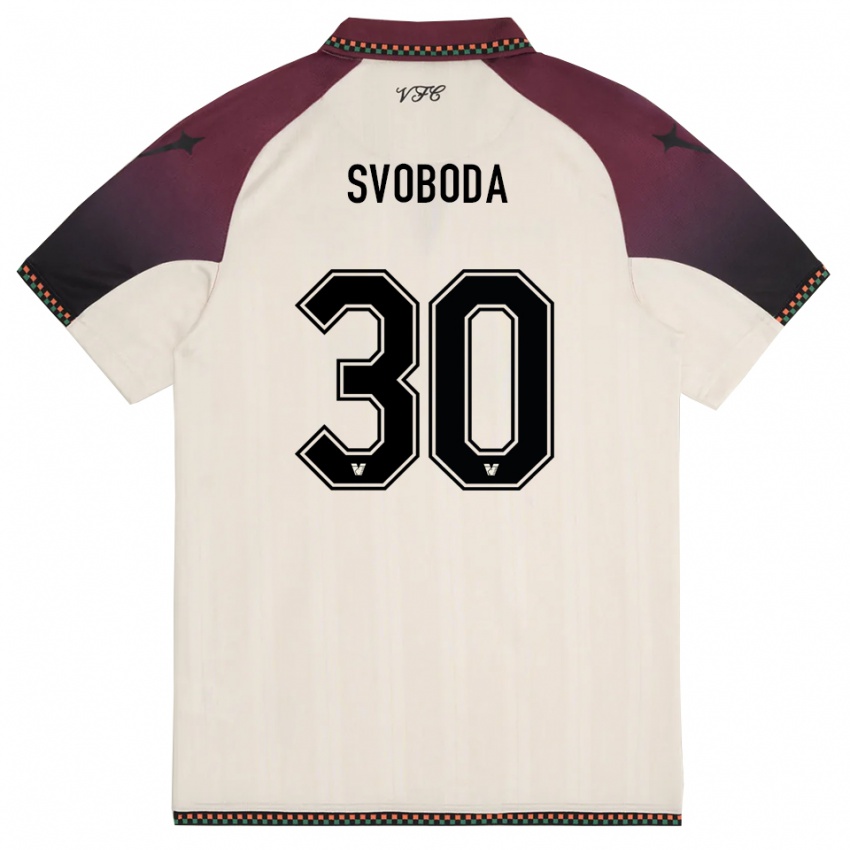 נשים מיכאל סבובודה #30 קרם בורדו הרחק ג'רזי 2025/26 חולצה קצרה