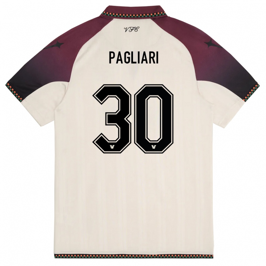 נשים Alessandro Pagliari #30 קרם בורדו הרחק ג'רזי 2025/26 חולצה קצרה