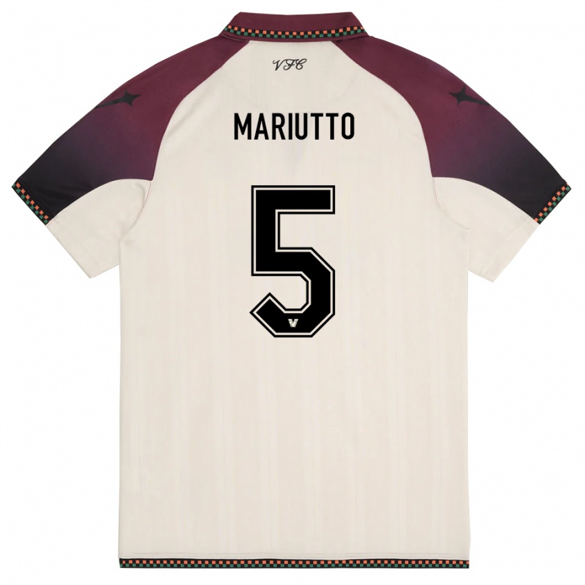 נשים פרנצ'סקו מריטו #5 קרם בורדו הרחק ג'רזי 2025/26 חולצה קצרה