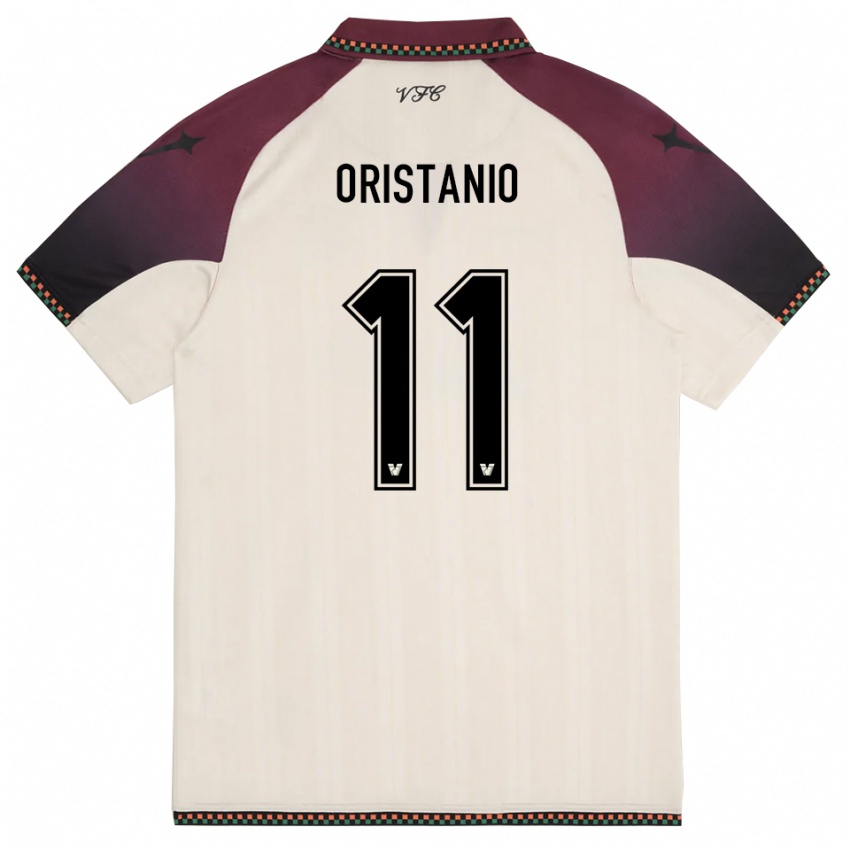 נשים גייטנו פיו אוריסטאניו #11 קרם בורדו הרחק ג'רזי 2025/26 חולצה קצרה