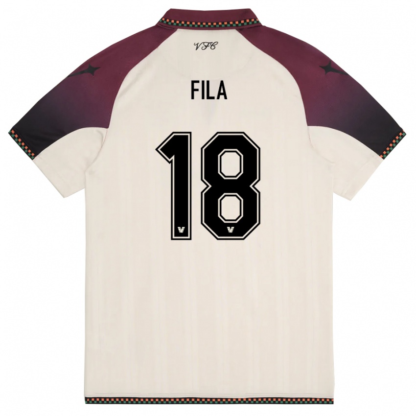 נשים דניאל פילה #18 קרם בורדו הרחק ג'רזי 2025/26 חולצה קצרה