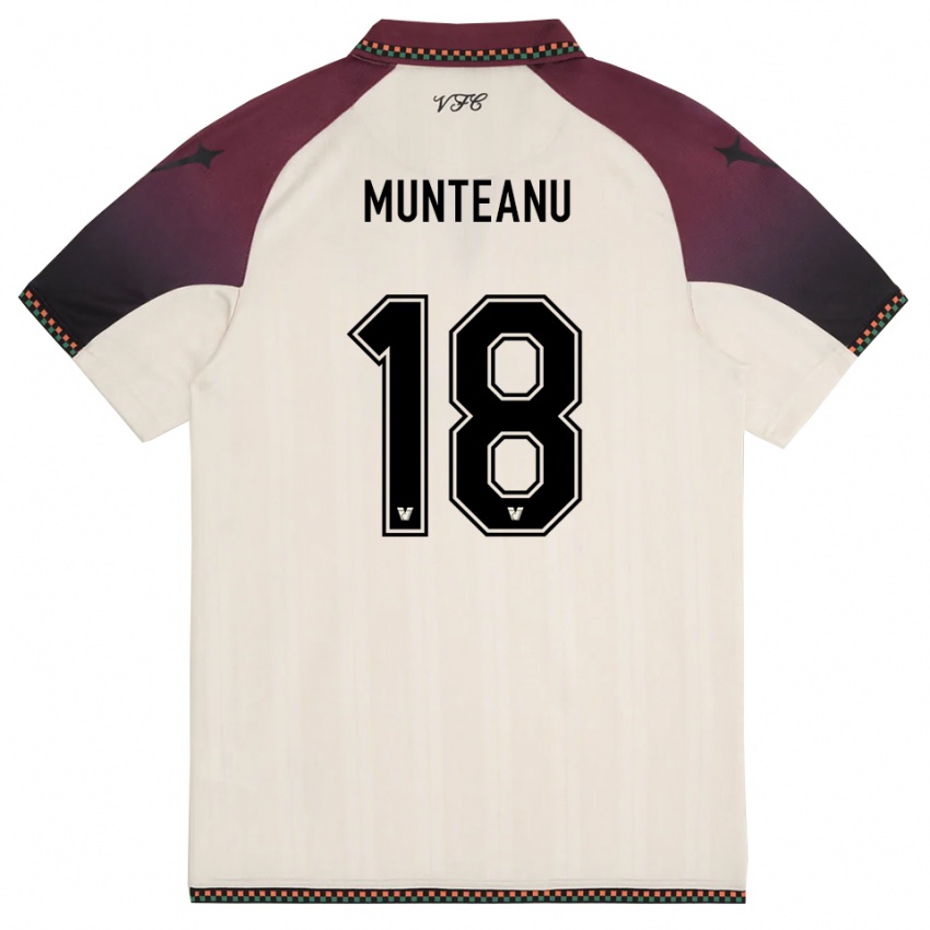 נשים Denis Munteanu #18 קרם בורדו הרחק ג'רזי 2025/26 חולצה קצרה