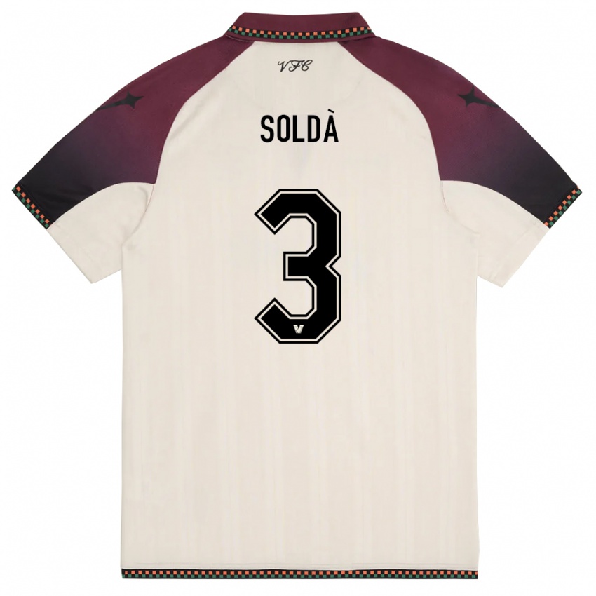 נשים מוחמד סולדה #3 קרם בורדו הרחק ג'רזי 2025/26 חולצה קצרה