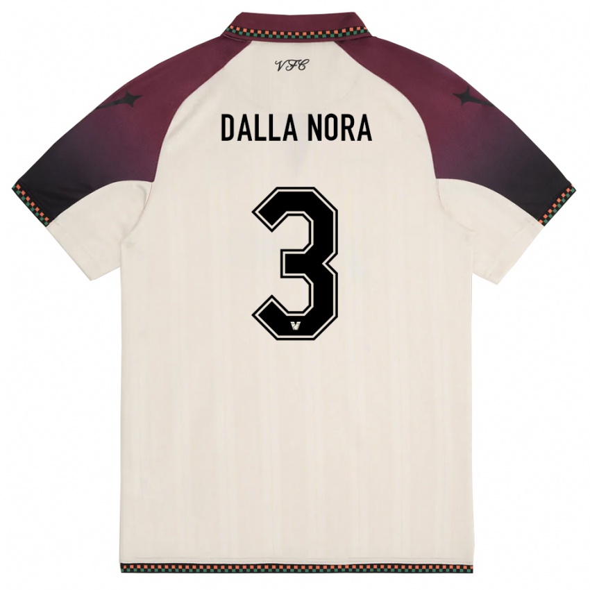 נשים Edoardo Dalla Nora #3 קרם בורדו הרחק ג'רזי 2025/26 חולצה קצרה