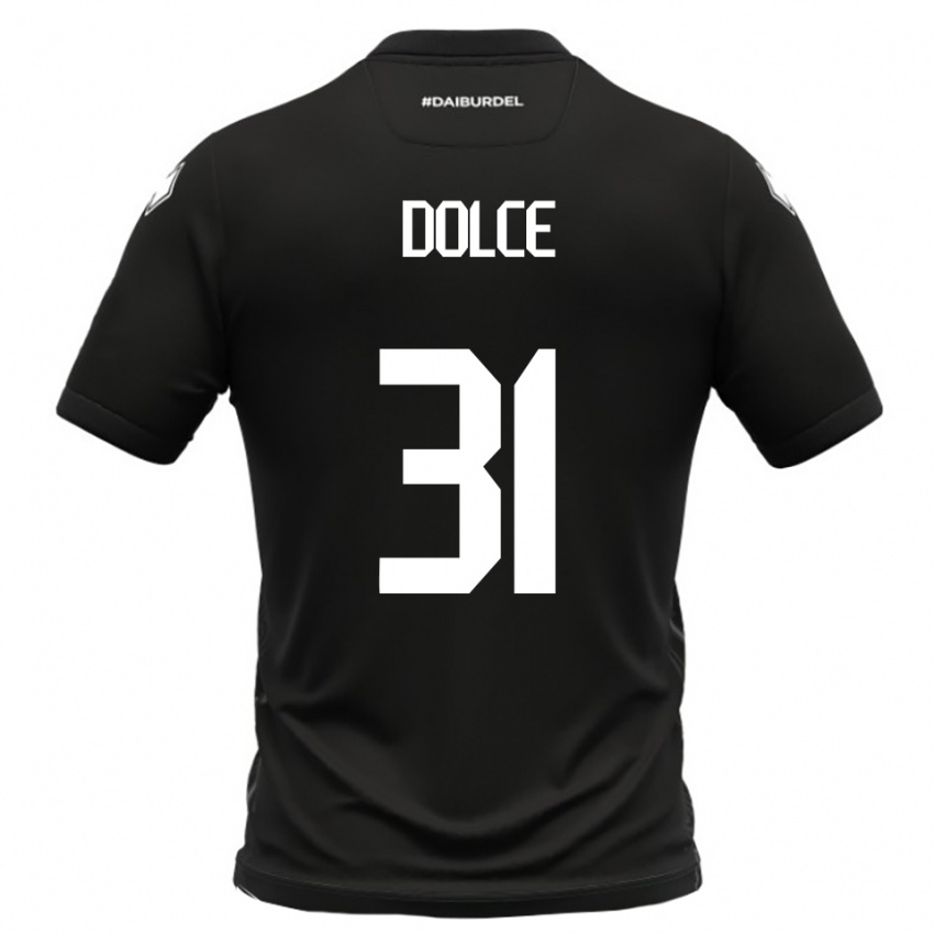 נשים Alessandro Dolce #31 שחור לבן הרחק ג'רזי 2025/26 חולצה קצרה