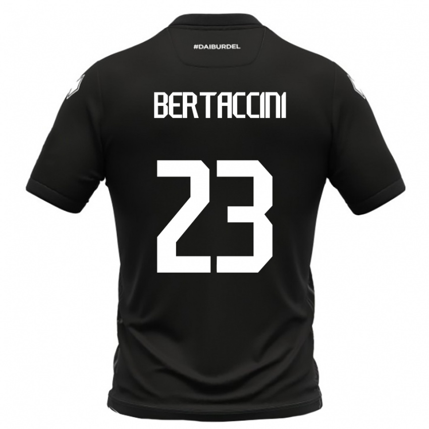 נשים פיליפו ברטאצ׳יני #23 שחור לבן הרחק ג'רזי 2025/26 חולצה קצרה