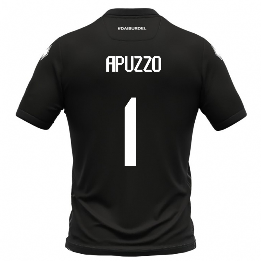 נשים Davide Apuzzo #1 שחור לבן הרחק ג'רזי 2025/26 חולצה קצרה