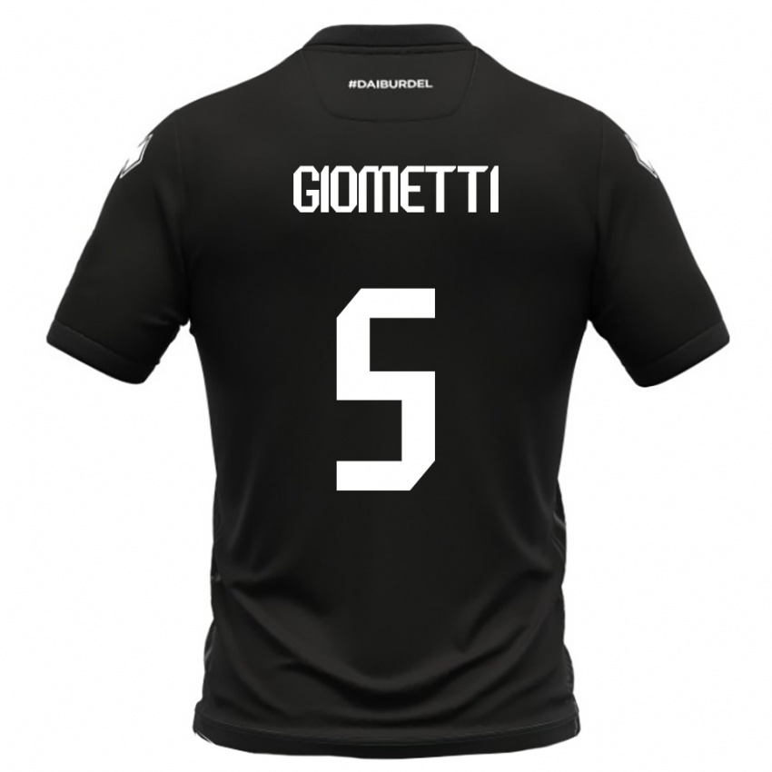 נשים אדוארדו ג׳ומטי #5 שחור לבן הרחק ג'רזי 2025/26 חולצה קצרה
