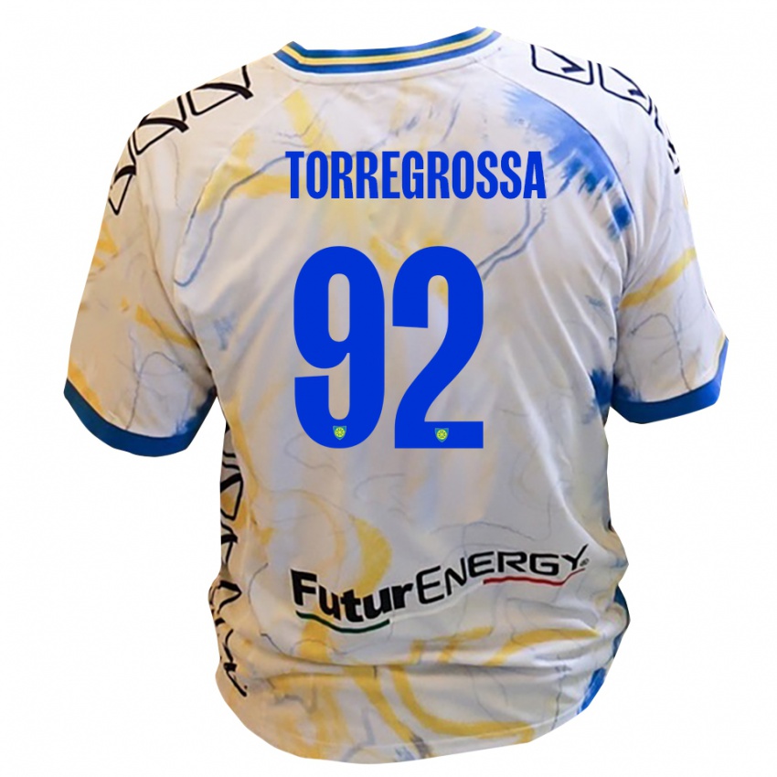 נשים ארנסטו טורגרוסה #92 לבן צהוב כחול הרחק ג'רזי 2025/26 חולצה קצרה