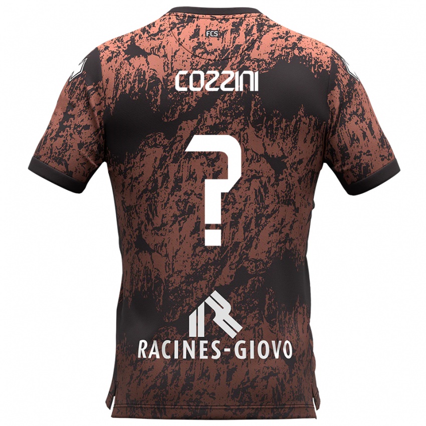 נשים פיליפו קוזיני #0 חום שחור הרחק ג'רזי 2025/26 חולצה קצרה