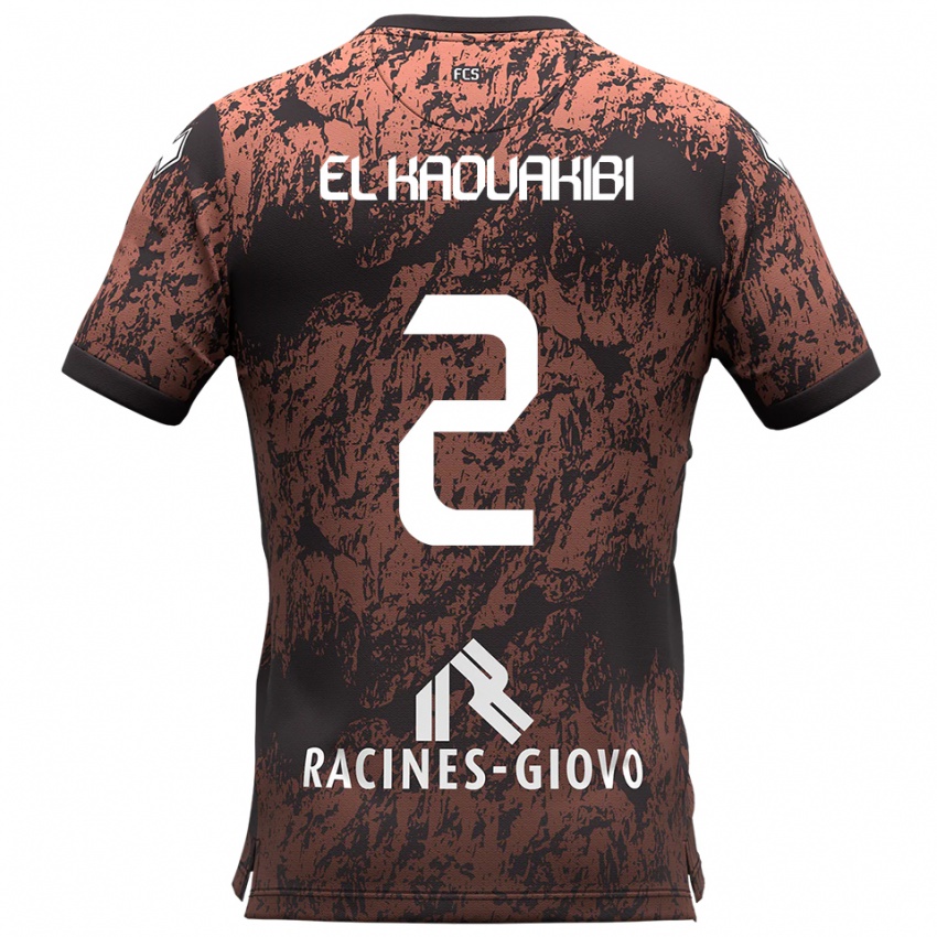 נשים Hamza El Kaouakibi #2 חום שחור הרחק ג'רזי 2025/26 חולצה קצרה