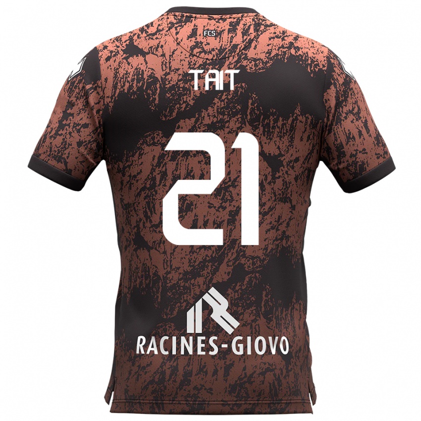 נשים פביאן טייט #21 חום שחור הרחק ג'רזי 2025/26 חולצה קצרה