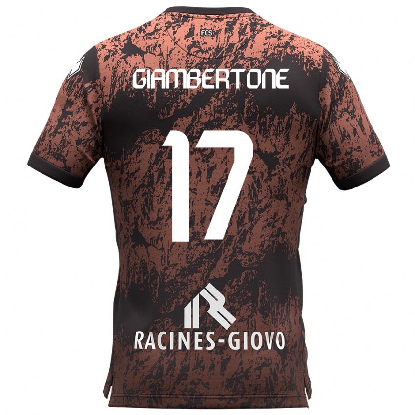 נשים פאביו גיאמברטון #17 חום שחור הרחק ג'רזי 2025/26 חולצה קצרה