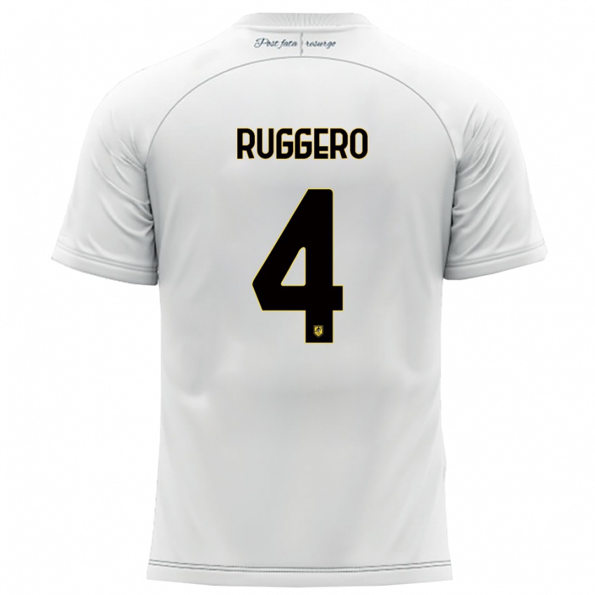 נשים מרקו רוג׳רו #4 לבן צהוב הרחק ג'רזי 2025/26 חולצה קצרה