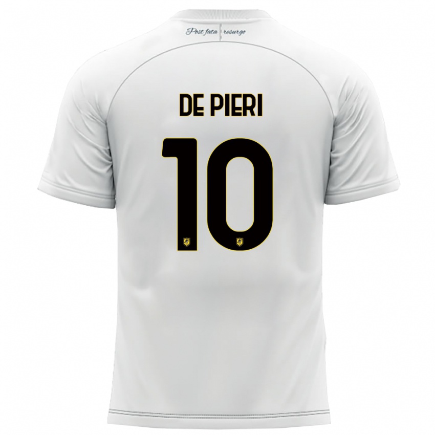 נשים ג'אקומו דה פיירי #10 לבן צהוב הרחק ג'רזי 2025/26 חולצה קצרה